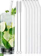 Miseczki i talerzyki dla dzieci - Zestaw szklane slomki rurki do picia 8 szt - miniaturka - grafika 1