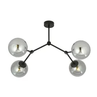 Lampy sufitowe - Emibig SPACE 4 BLACK/GRAFIT 1134/4 lampa sufitowa czarna szkolne klosze 1134/4 - miniaturka - grafika 1