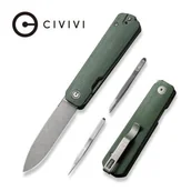 Noże - Nóż składany Civivi Sendy Green Canvas Micarta, Gray Stonewashed Nitro-V by Ben Petersen (C21004A-1) - miniaturka - grafika 1