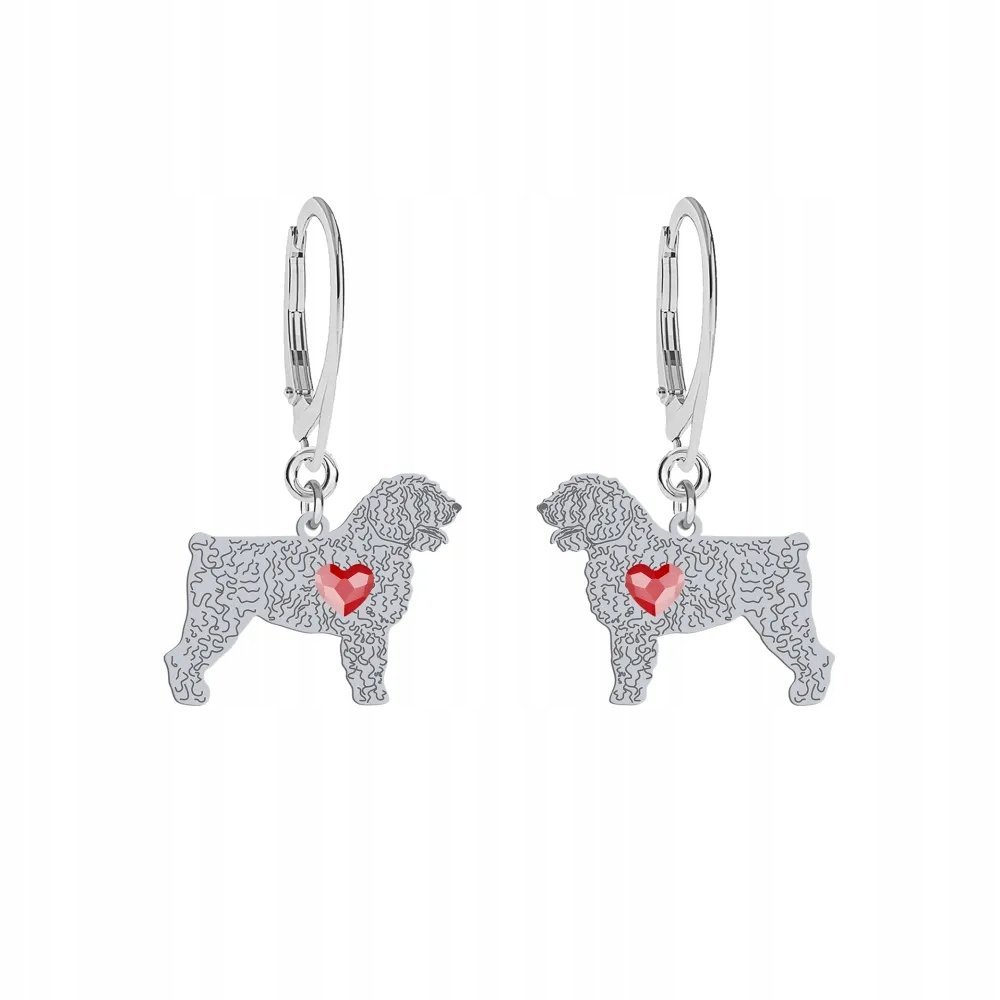 Kolczyki Srebrne 925 z psem Hiszpański Pies Dowodny Prezent GRAWER GRATIS