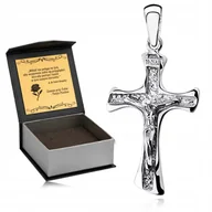 Biżuteria dla dzieci - SREBRNY KRZYŻYK PRÓBA 925 DLA CHŁOPCA NA KOMUNIĘ, CHRZEST BIERZMOWANIE - miniaturka - grafika 1