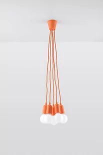Sollux Lighting Lampa wisząca DIEGO 5 pomarańczowy SL.0586 - Lampy sufitowe - miniaturka - grafika 1
