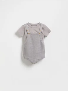 Reserved - Bawełniany komplet - ciemnoszary - Body - miniaturka - grafika 1