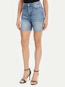 Spodenki damskie - Guess Szorty jeansowe W5GD47 D5B94 Niebieski Regular Fit - miniaturka - grafika 1