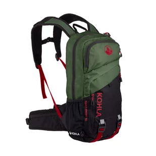 Plecak rowerowy Kohla Challenger 16 l zielony (bronze green/flame scarlet/caviar) - Plecaki - miniaturka - grafika 1