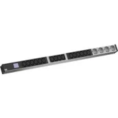 Inne akcesoria audio-wideo - Bachmann BlueNet BN0500 rozdzielacz zasilania PDU 20 x gniazdo sieciowe Czarny - miniaturka - grafika 1