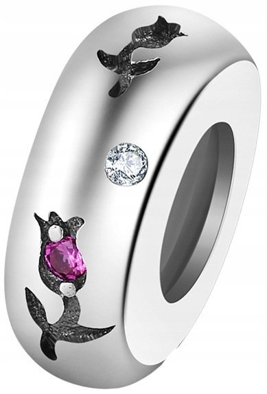 Zawieszka Charms Stoper RÓŻYCZKI Srebro S925