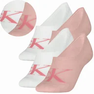Skarpetki damskie - Calvin Klein Skarpetki Stopki 2 Pary 39-42 Biał Różowy Ck - miniaturka - grafika 1