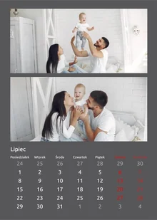 Fotokalendarz, personalizowany kalendarz ścienny premium, 20x30-A4 cm, 12 stron, Klasyczna elegancja - Kalendarze - miniaturka - grafika 1