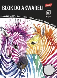 St. Majewski Blok do akwareli A4 240 gsm 10 kartek 5 szt. - Szkolne artykuły papiernicze - miniaturka - grafika 1