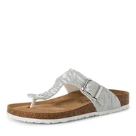Kapcie damskie - Tamaris Damskie kapcie 1-27522-42, srebrne wzory, rozmiar 39 EU, Silver Struct, 39 EU - miniaturka - grafika 1