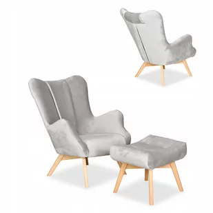 Fotel skandynawski Vika z podnóżkiem Family Meble - Fotele - miniaturka - grafika 1