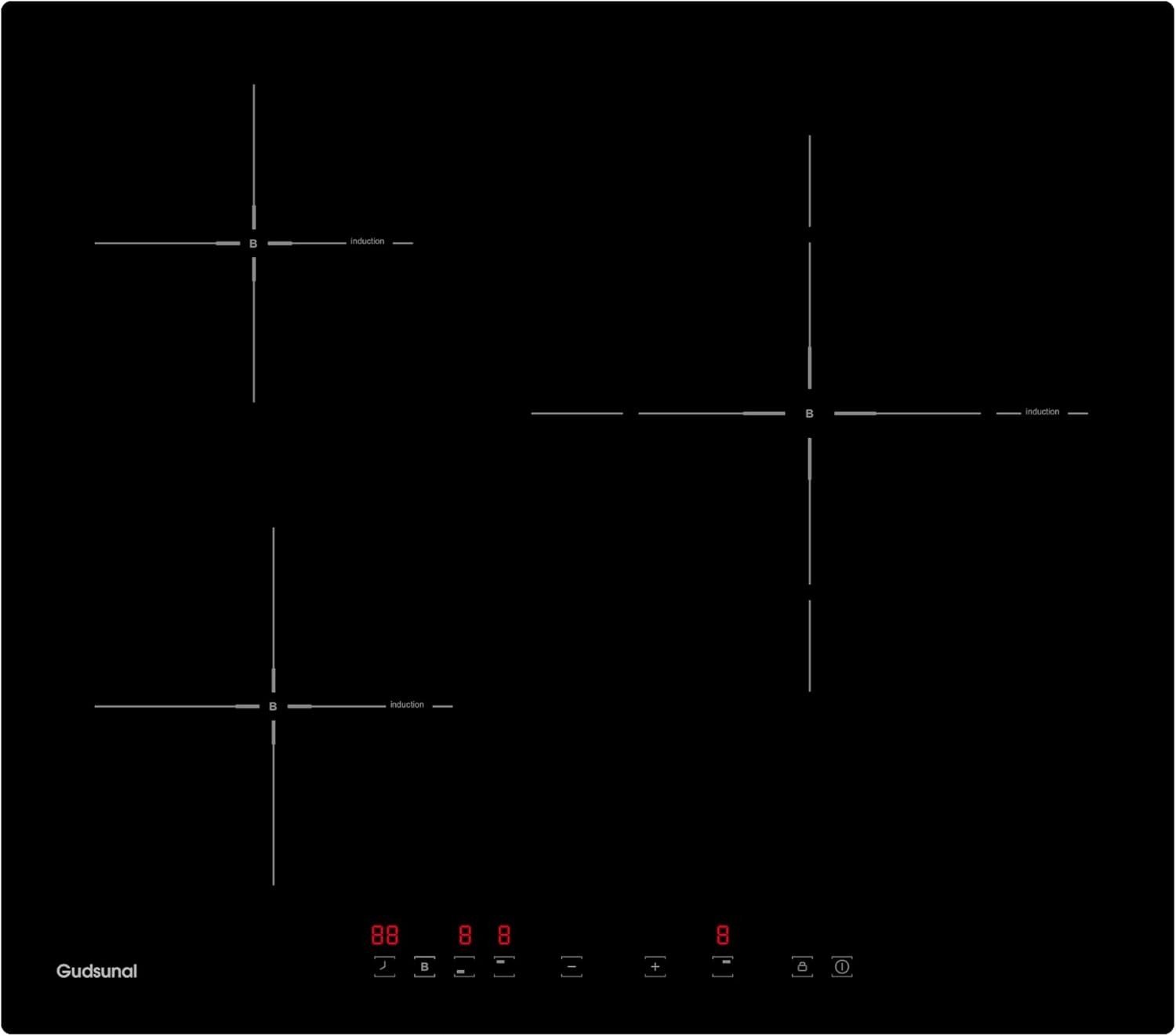 Gudsunal IT72D05 Płyta indukcyjna 60 cm 7200 W Booster