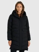 Kurtki damskie - 4F Płaszcz puchowy z wypełnieniem naturalnym damski - czarny M - miniaturka - grafika 1