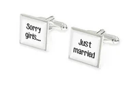Spinki do mankietów i krawatów - Spinki Weselne Sorry Girls...Just Married - miniaturka - grafika 1