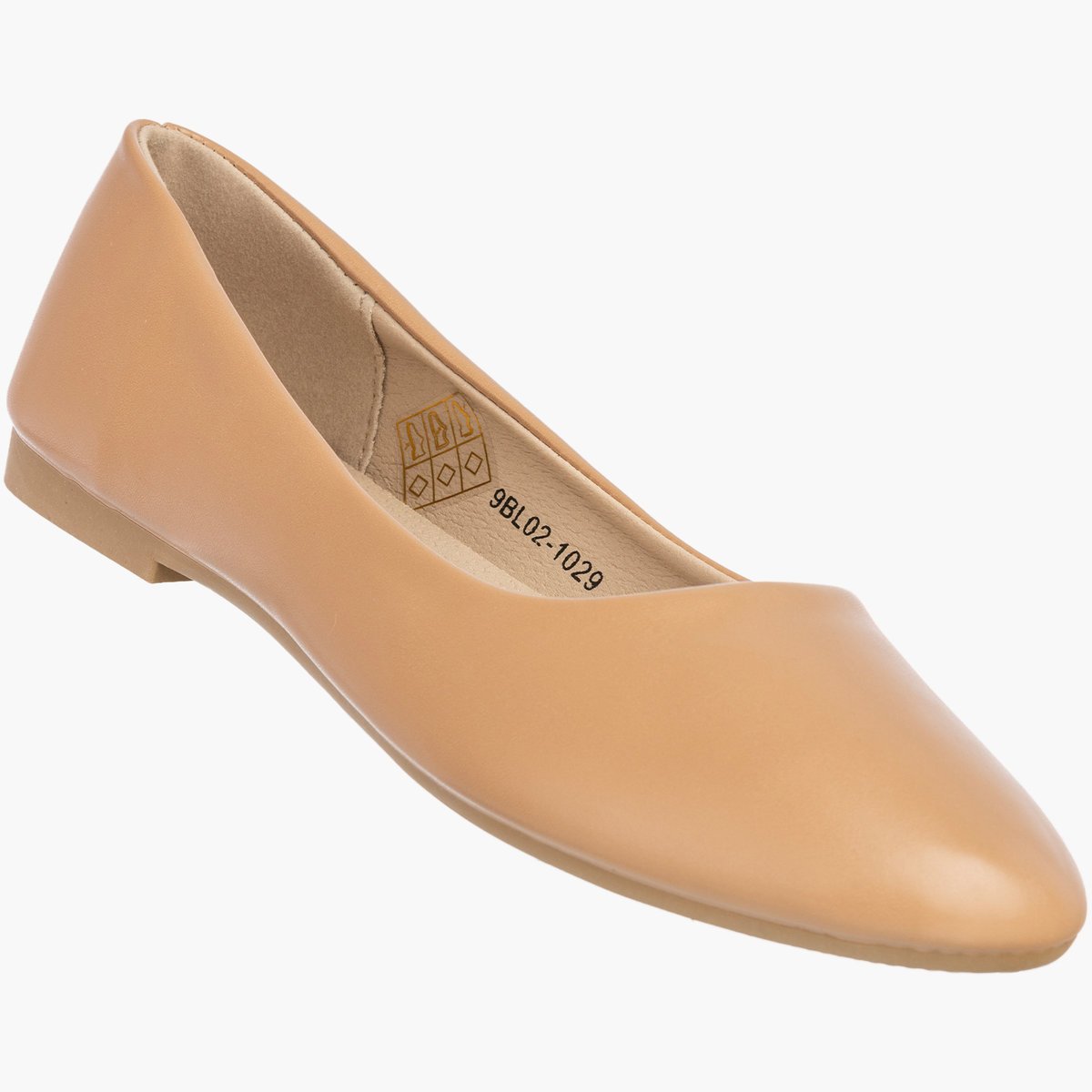 Baleriny Damskie Ekoskóra Buty Wsuwane Eleganckie Klasyczne Beżowe Jezzi 9BL02-1029 Beżowy 39