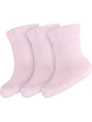 Skarpetki dla dzieci - 3 Pak Niemowlęce skarpetki bawełniane gładkie różowe Milusie r.11/12 - MILUSIE - miniaturka - grafika 1