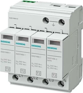 Siemens Ogranicznik przepięć C TYP 2 4P 40kA 350V układ 3+1 5SD7464-0 5SD7464-0 - Bezpieczniki elektryczne - miniaturka - grafika 1