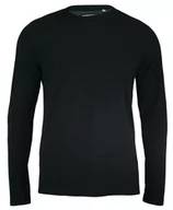 Koszulki męskie - Czarny T-shirt (Koszulka) - Długi Rękaw, Longsleeve - 100% BAWEŁNA - Brave Soul, Męski - miniaturka - grafika 1