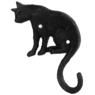 Esschert Design Wieszak żeliwny Kotek 10,8 x h15,3 cm - Wieszaki do szafy - miniaturka - grafika 1
