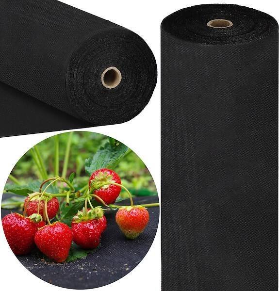Springos Agrowłóknina antychwastowa 100x1,5 m agrotkanina czarna mata 45 g/m2 UNIWERSALNY