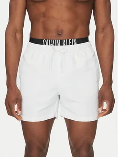 Calvin Klein Swimwear Szorty kąpielowe KM0KM01093 Biały Regular Fit - Kąpielówki męskie - miniaturka - grafika 1
