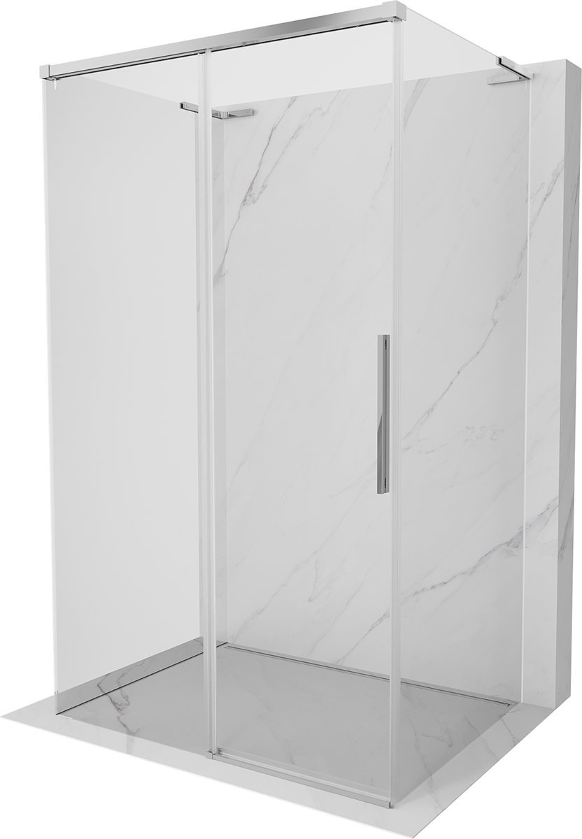 Mexen Rox-3S L kabina prysznicowa 3-ścienna rozsuwana 155 x 80 cm, transparent, chrom - 8C2L-155-080-01-00-3S