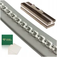 Bransolety męskie - Gruba Męska Bransoletka Garibaldi 23Cm/11Mm Srebro Pr. 925 Szeroka Prezent - miniaturka - grafika 1