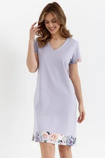 Bawełniana koszula nocna Inspiration lila 3XL - Bielizna nocna - miniaturka - grafika 1