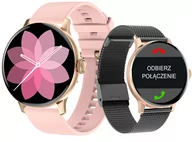 Smartwatch - Giewont Supernova SmartCall GW330-4 Black Shine/Powder Pink - miniaturka - grafika 1