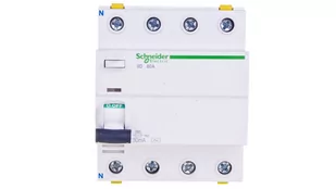 Schneider Electric Schneider Wyłącznik różnicowo-prądowy iLD 4P 80A 30mA typ AC A9Z11480 ILD 4P 80A 30 MA - Bezpieczniki elektryczne - miniaturka - grafika 1