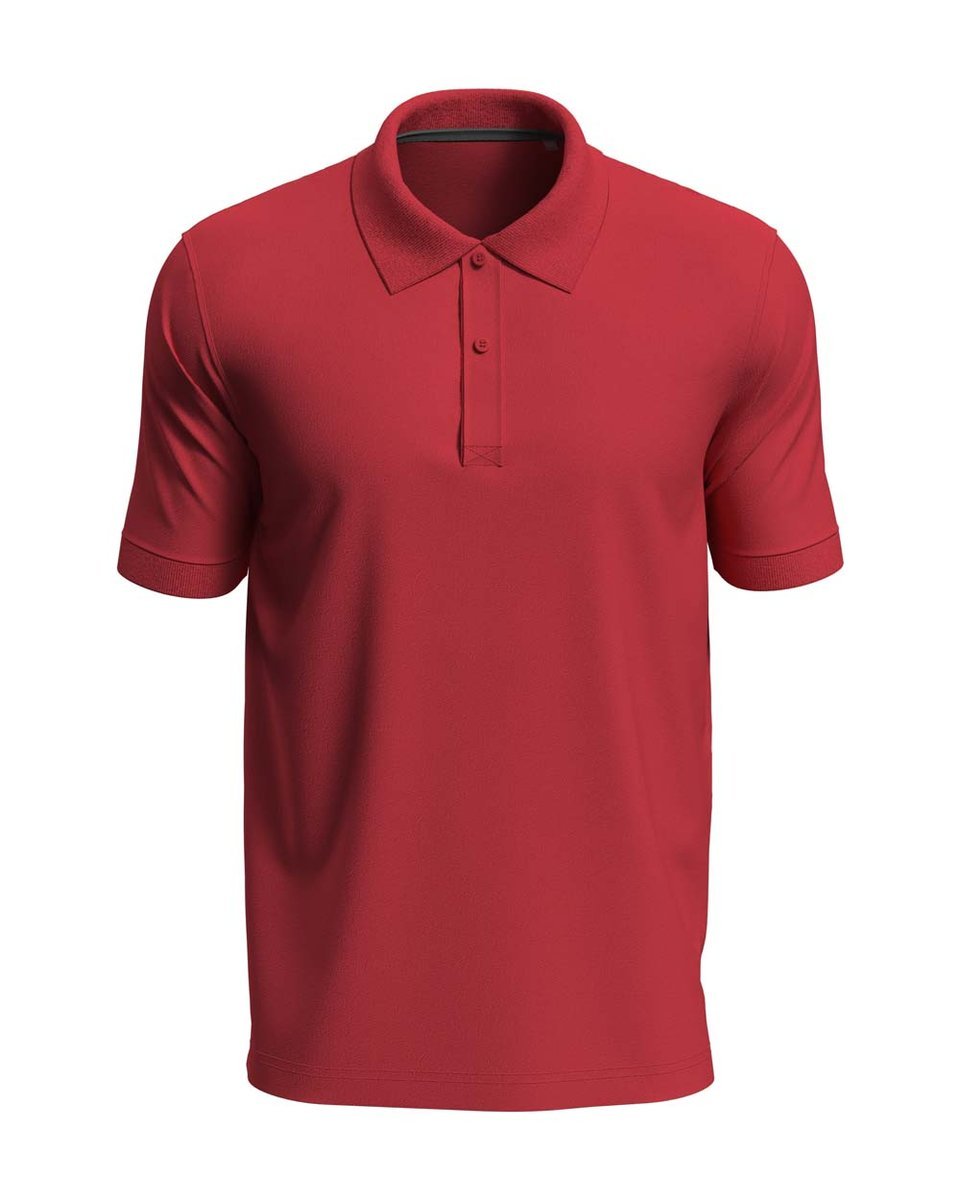 SKoszulka męska polo T-shirt bawełniany Polówka Stedman ST9050 Red XXL