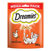 Suplementy i witaminy dla kotów - Dreamies Mega Pack 180g przysmak dla kota z kurczakiem 25445-uniw - miniaturka - grafika 1