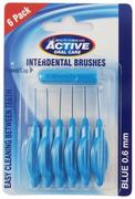 Nici dentystyczne - Active Beauty Formulas Beauty Formulas Oral Care Czyściki do przestrzeni międzyzębowych 0.6mm blue 1op.-6szt - miniaturka - grafika 1