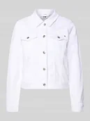 Kurtki damskie - Kurtka dżinsowa o kroju slim fit z mieszanki bawełny - miniaturka - grafika 1