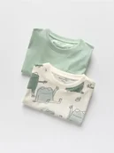 Bluzki dla niemowląt - Reserved - Bawełniany t-shirt 2 pack - jasnozielony - miniaturka - grafika 1
