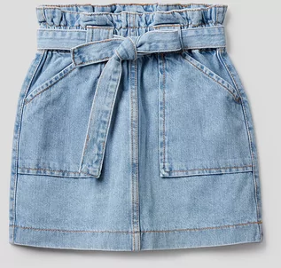 Sukienki i spódniczki dla dziewczynek - Benetton Spódnica dżinsowa w kolorze błękitnym - grafika 1