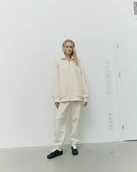 Spodnie sportowe damskie - Spodnie Vintage antique ecru - miniaturka - grafika 1