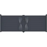 Bramy garażowe - CASANOOV BRAMA skrzydłowa 3,5m VELETA H.120 aluminium szare - miniaturka - grafika 1