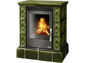 Piece wolnostojące - ABX Piec kaflowy Helvetia z płaszczem wodnym kaflowy cokół - Zielony - miniaturka - grafika 1