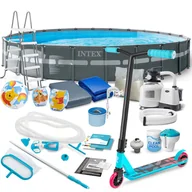 Baseny ogrodowe - Basen ogrodowy, stelażowy, Intex, + hulajnoga. 732x132 cm - miniaturka - grafika 1