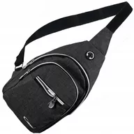 Torby męskie - Saszetka na ramię uniseks szary Cambell REGULOWANY PASEK PLECAK CROSSBODY - miniaturka - grafika 1