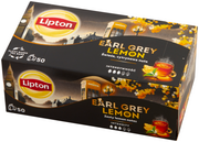 Herbata - Lipton Earl Grey Lemon Herbata czarna 100g 50 torebek - miniaturka - grafika 1