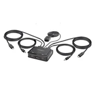 Przełączniki KVM - StarTech C2-D46-UC2-CBL-KVM przełącznik KVM Czarny C2-D46-UC2-CBL-KVM - miniaturka - grafika 1
