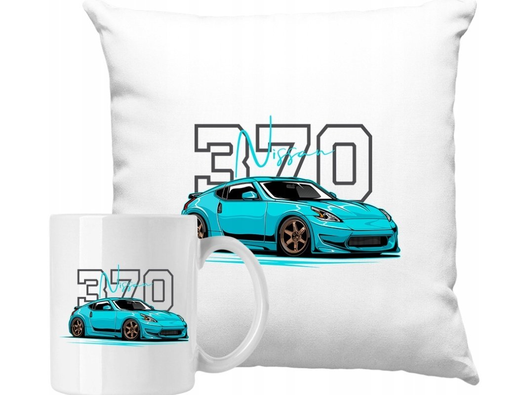 ZESTAW PODUSZKA + KUBEK Szybkie Auta Motoryzacja JDM Pomysł Na Prezent #21