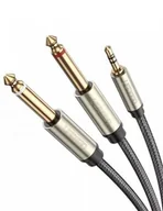 Kable - UGREEN Ugreen Premium kabel rozdzielający TS Mono Y-Audio Y audio 3.5 mm 1/8" TRS na 6.35mm 1/4", dla iPhone, iPod, CD Player, głośników multimedialnych und domowych wież stereo, czarny 10613 - miniaturka - grafika 1