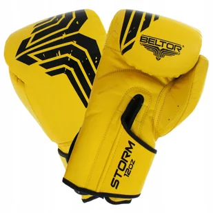 Beltor Rękawice bokserskie STORM żółty 16 oz BEL/536#ZOL - Rękawice bokserskie - miniaturka - grafika 1