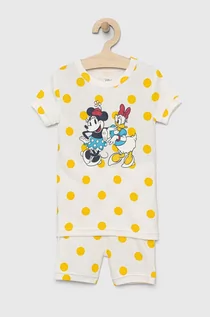 Piżamy dla dziewczynek - GAP piżama bawełniana dziecięca x Disney kolor żółty wzorzysta - Gap - grafika 1