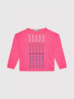 Swetry dla chłopców - Benetton United Colors Of Sweter 1194Q1064 Różowy Boxy Fit - grafika 1