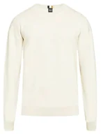 Swetry męskie - Sweter męski HUGO BOSS biały sweter bawełniany r. M - miniaturka - grafika 1